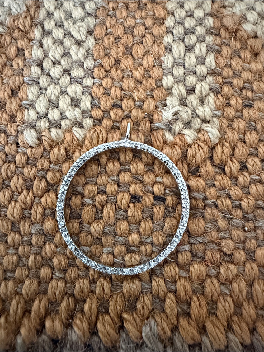 Cz circle pendant in sterling